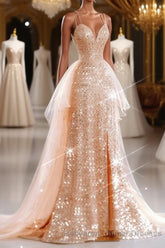 A-Line Semi Formal Prom Dresses Sparkle & Shine Dress Wedding Guest Sweet 16 Floor Length Sleeveless Sweetheart Tulle with Sequin Masquerade Dress